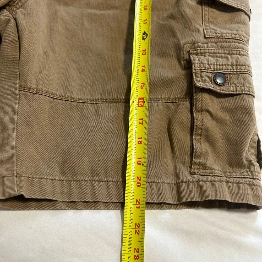 Iron Co Mens Cargo Shorts Size 40 Tobacco Brown Cotton Utility Multi-Pocket